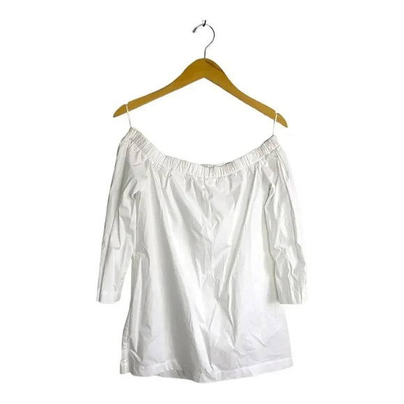New Eleventy Off The Shoulder White Top Size 2 - Picture 1 of 6